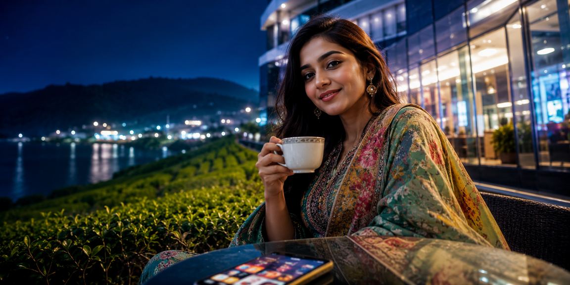 রাঙামাটির চা বাগানে বিনোদনমূলক লটারি খেলার দৃশ্য